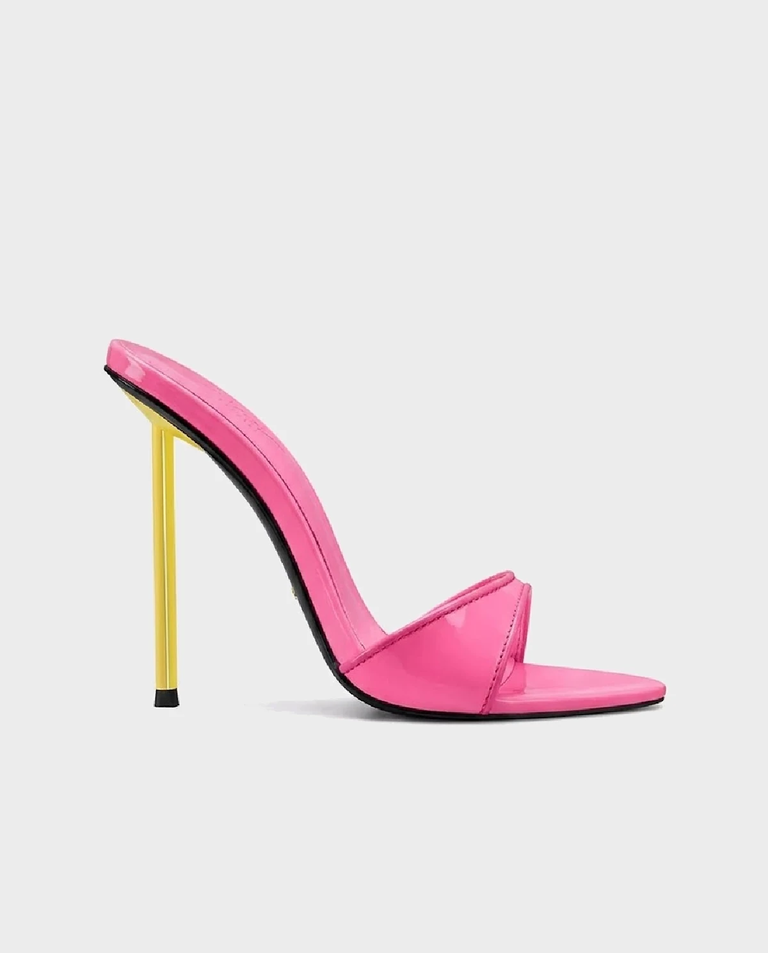 Różowe klapki na szpilce Whiskey