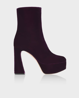 Fioletowe zamszowe botki - Image #0