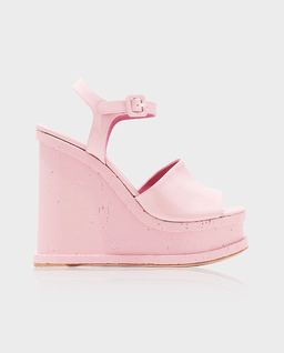 Różowe sandały na koturnie Dua - Image #0
