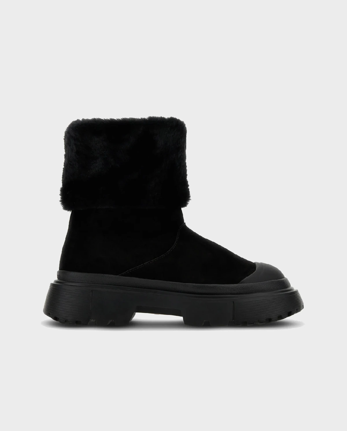 Czarne botki z futerkiem - Image #0