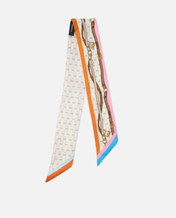 Cienki szalik z wielokolorowym nadrukiem - Image #1