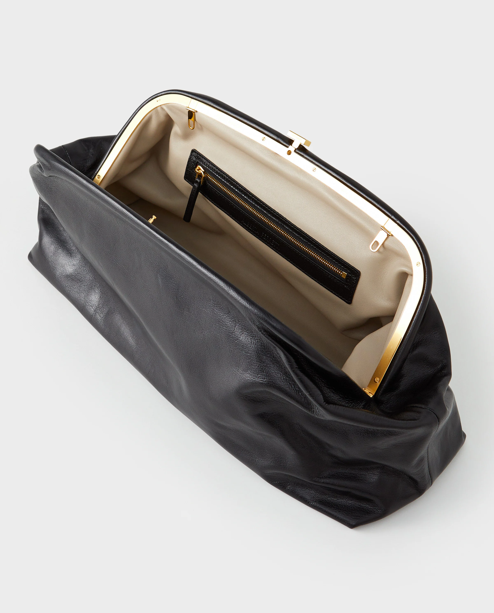 Czarna skórzana torebka - Image #3