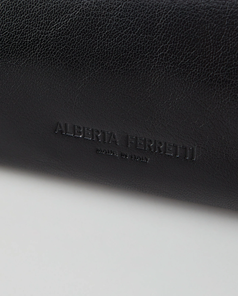 Czarna skórzana torebka - Image #5