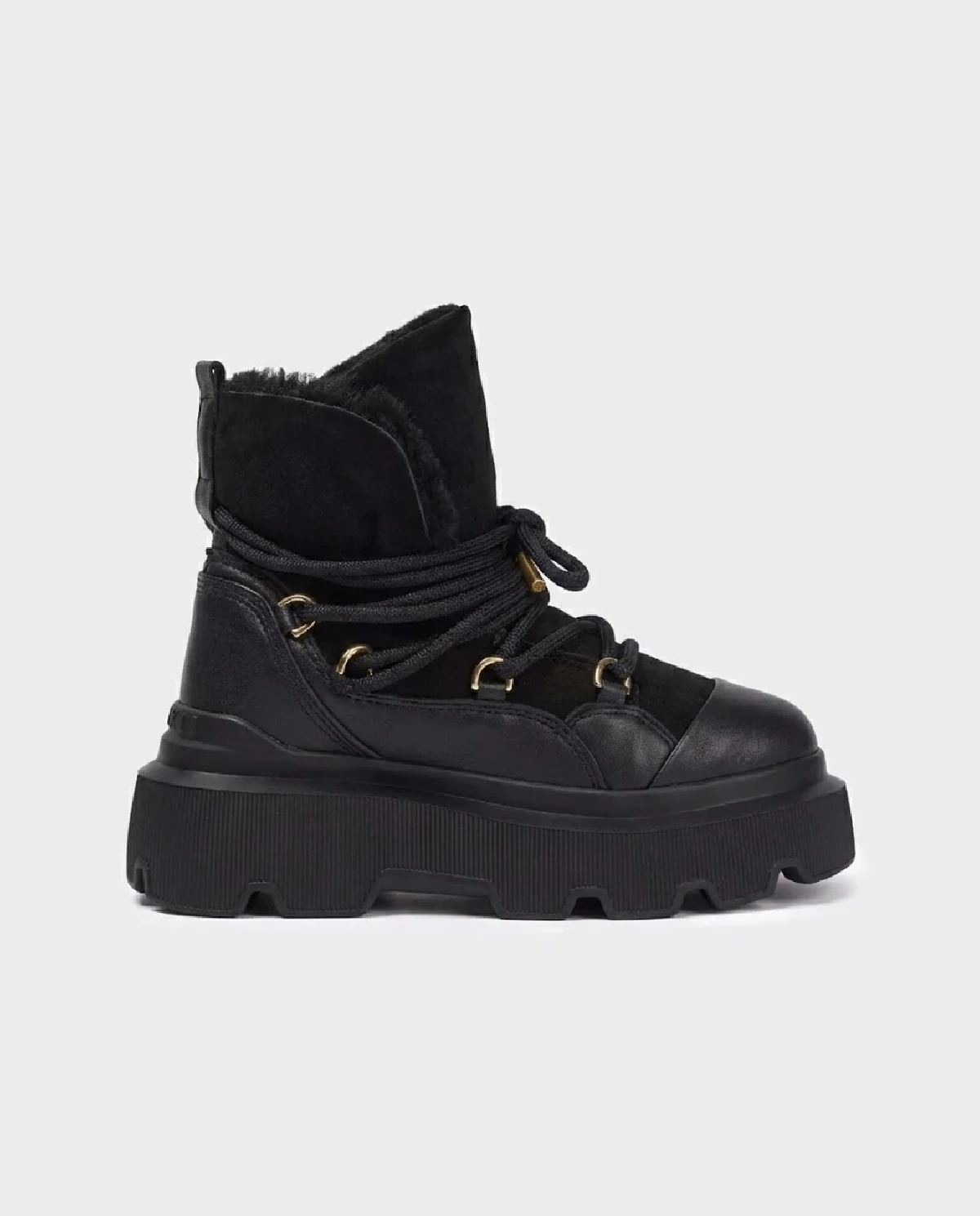 Czarne śniegowce ze skóry - Image #0