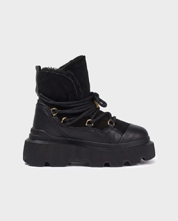 Czarne śniegowce ze skóry - Image #0