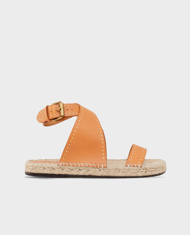 Brązowe sandały ze skóry Illya