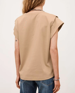 Beżowy t-shirt Pio - Image #1