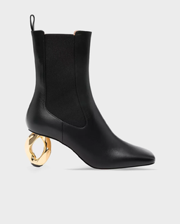 Czarne skórzane botki - Image #0