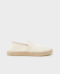 Beżowe espadryle z logo - Image #0