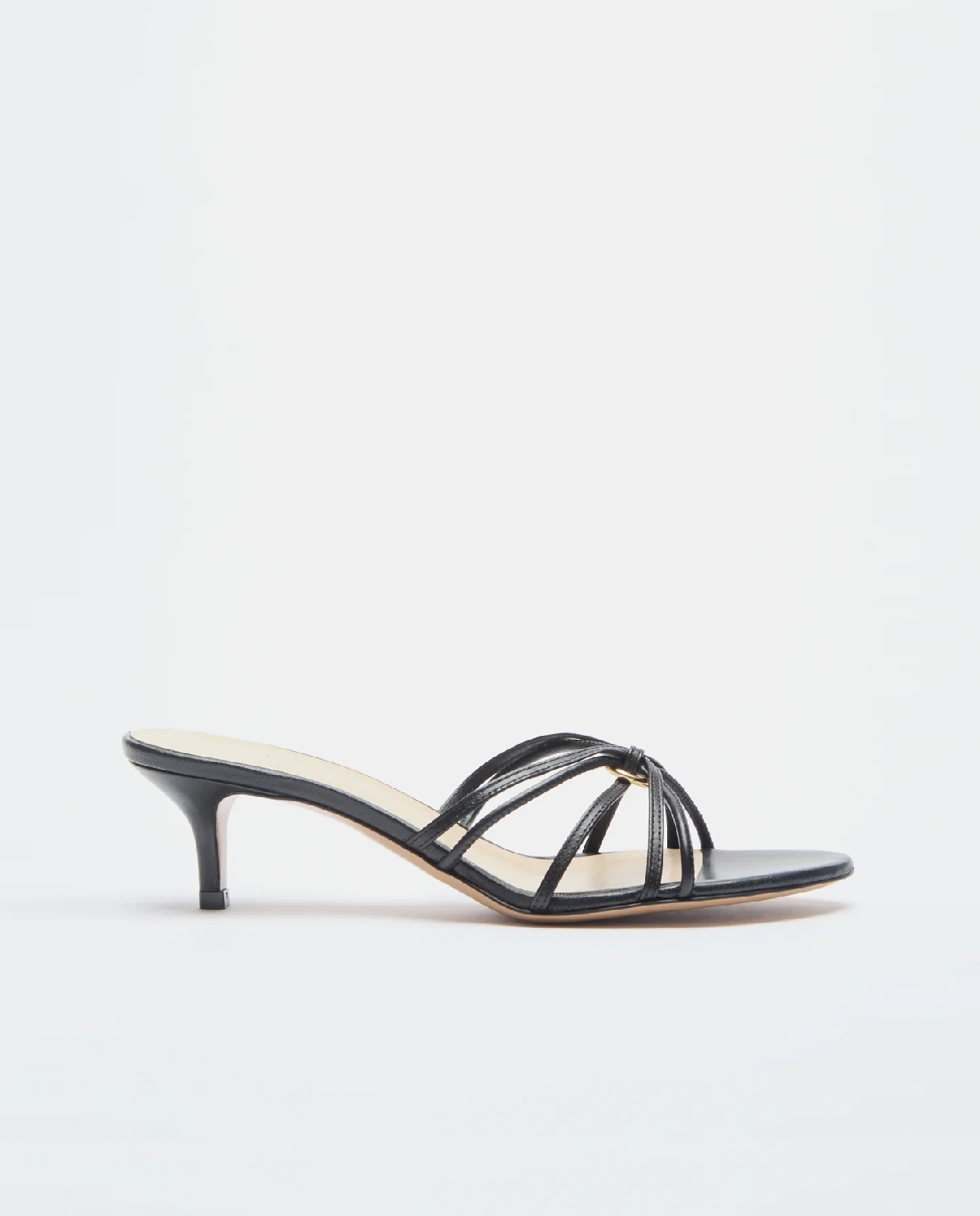 Czarne klapki na szpilce 50 - Image #0