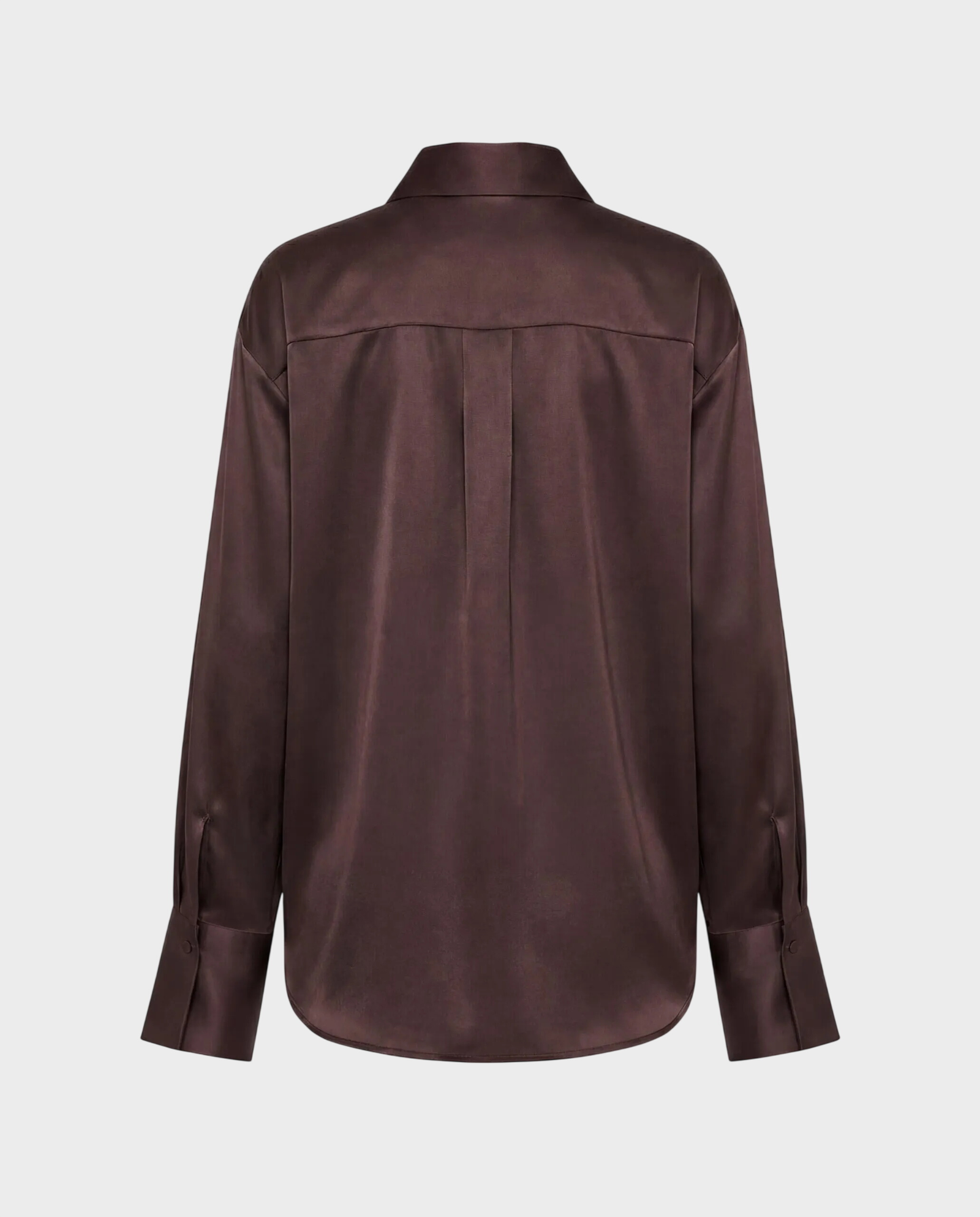 Czekoladowa koszula z jedwabiu Silence - Image #1