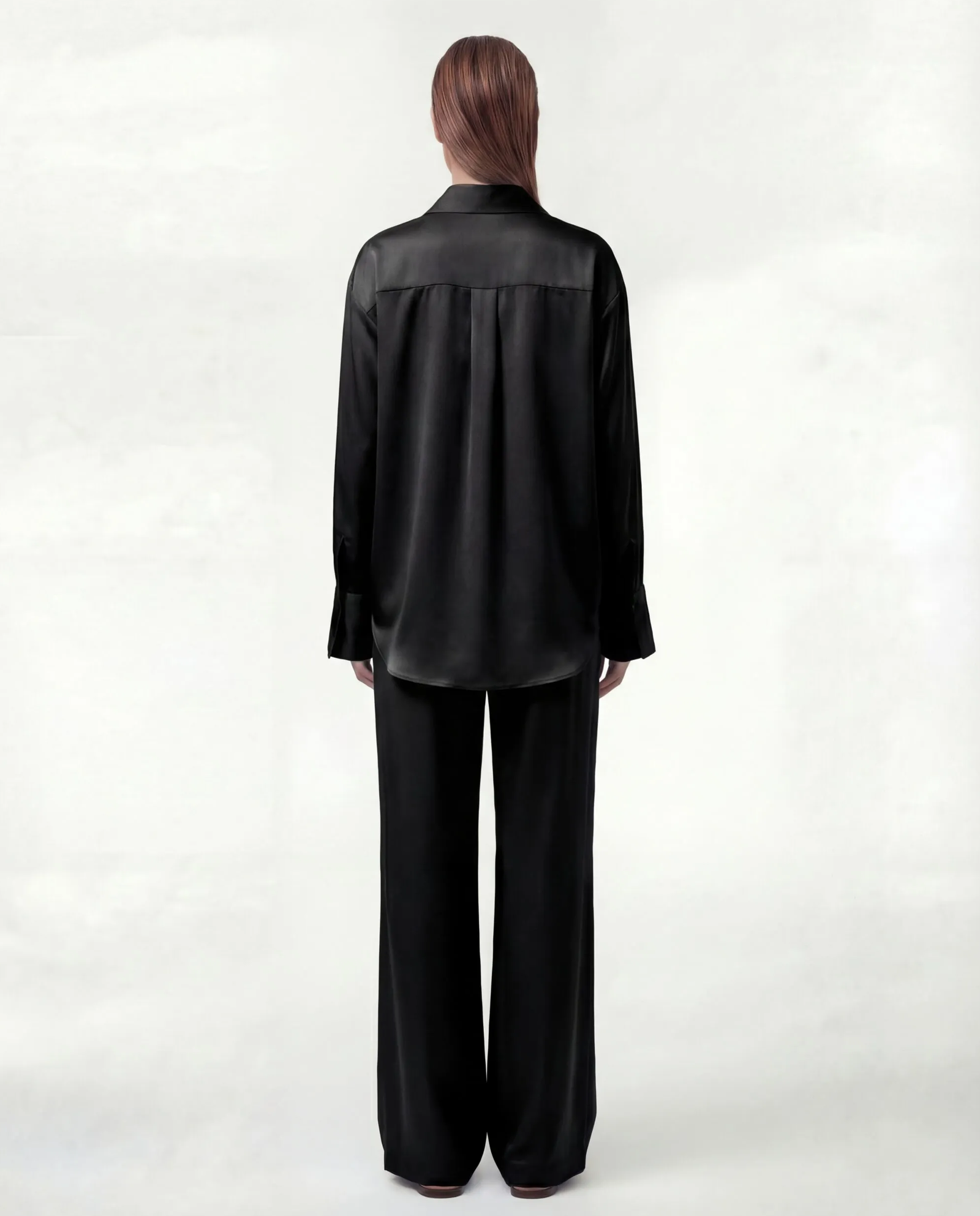 Czarna koszula z jedwabiu Silence - Image #3