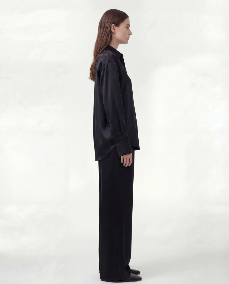 Czarna koszula z jedwabiu Silence - Image #4