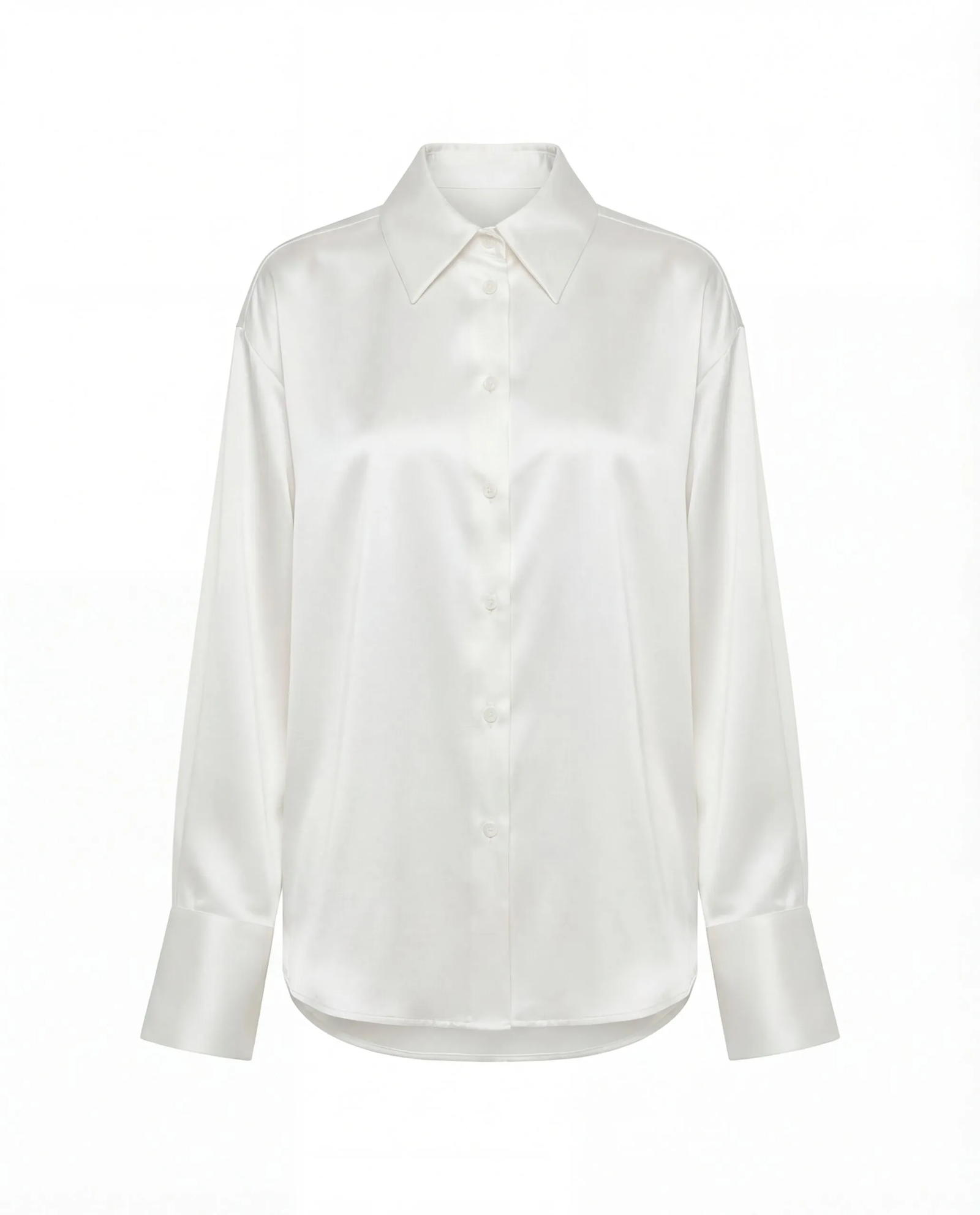 Biała koszula z jedwabiu Silence - Image #1