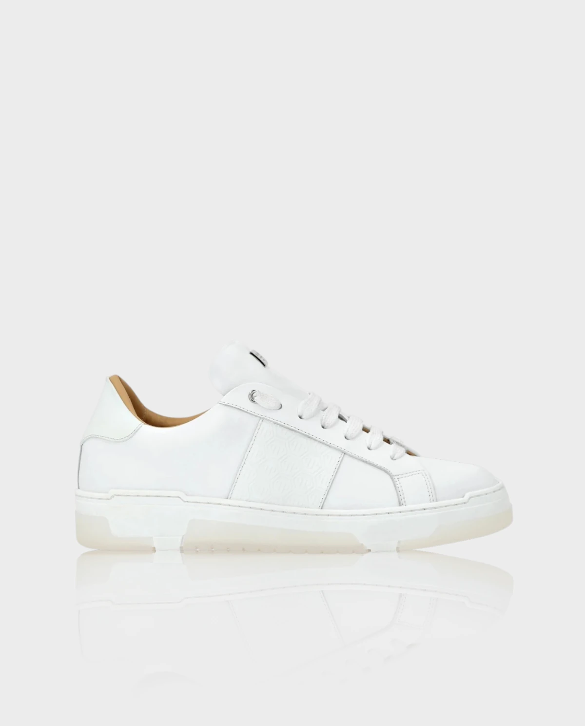 Białe skórzane sneakersy - Image #0