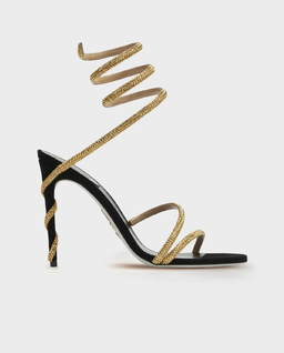 Czarne sandałki na szpilce - Image #0