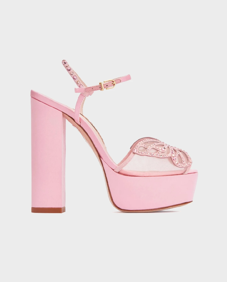 Różowe sandały na platformie Farfalla