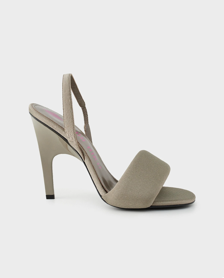 Szare sandały na szpilce Rem