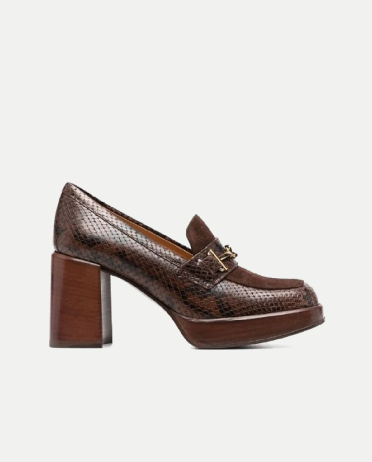 Skórzane mokasyny na platformie - Image #0