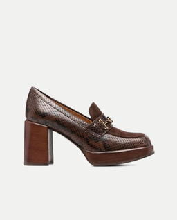 Skórzane mokasyny na platformie - Image #0