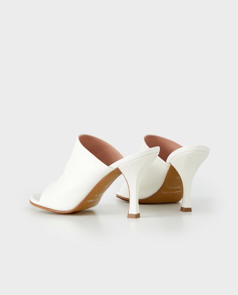 Białe skórzane mule - Image #2