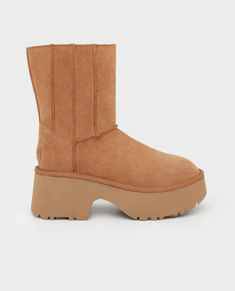 Brązowe botki Classic Twin Seam