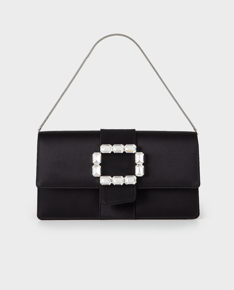 Czarna satynowa kopertówka Maycapjou ‌