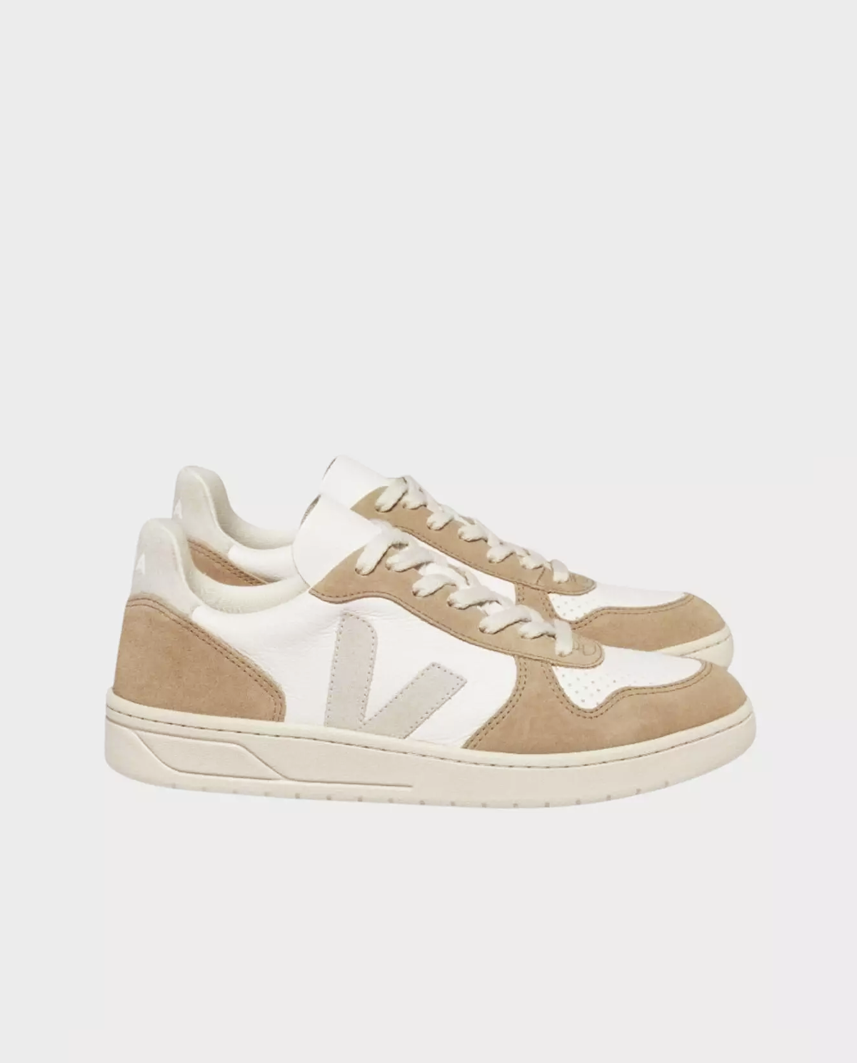 Skórzane sneakersy z logo V-10 - Image #2