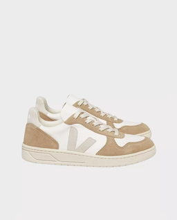 Skórzane sneakersy z logo V-10 - Image #2