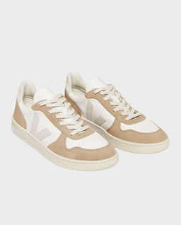 Skórzane sneakersy z logo V-10 - Image #3