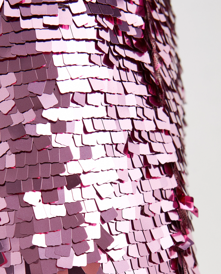 Różowa cekinowa spódnica midi Nyla - Image #4