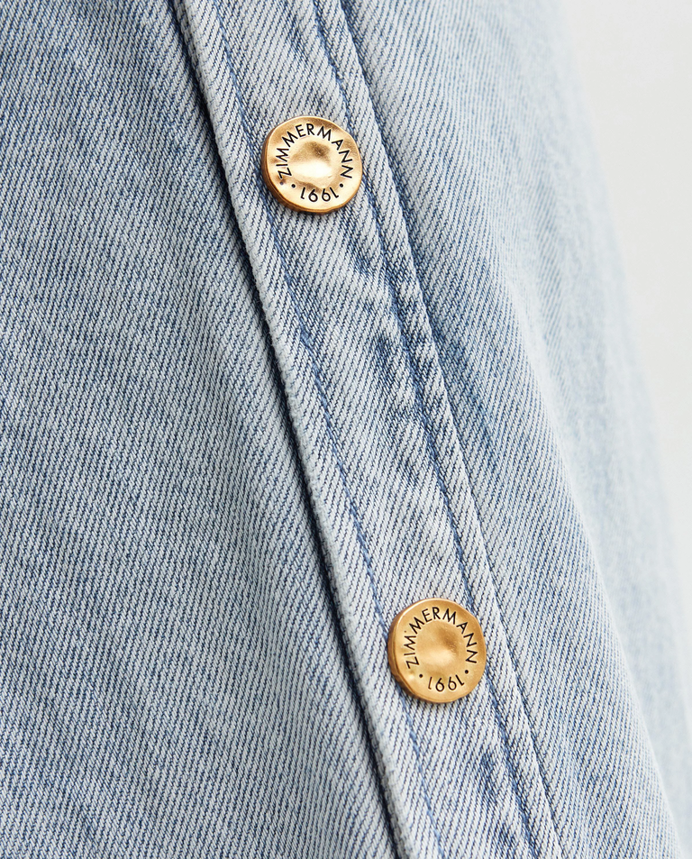 Jasnoniebieskie jeansy Rebellion Snap - Image #4