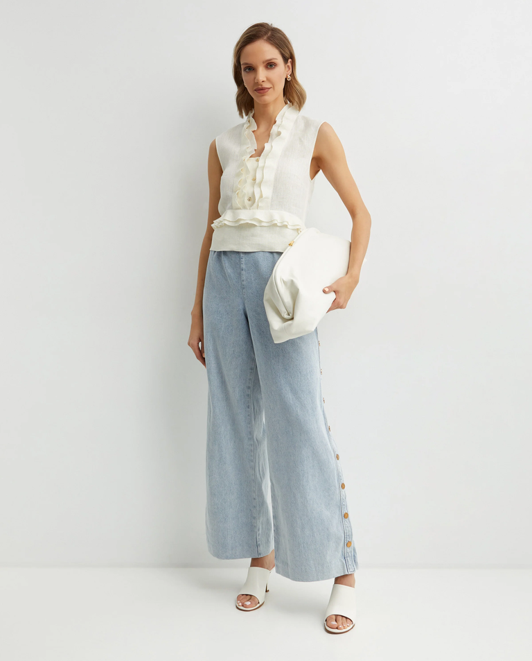 Jasnoniebieskie jeansy Rebellion Snap - Image #2