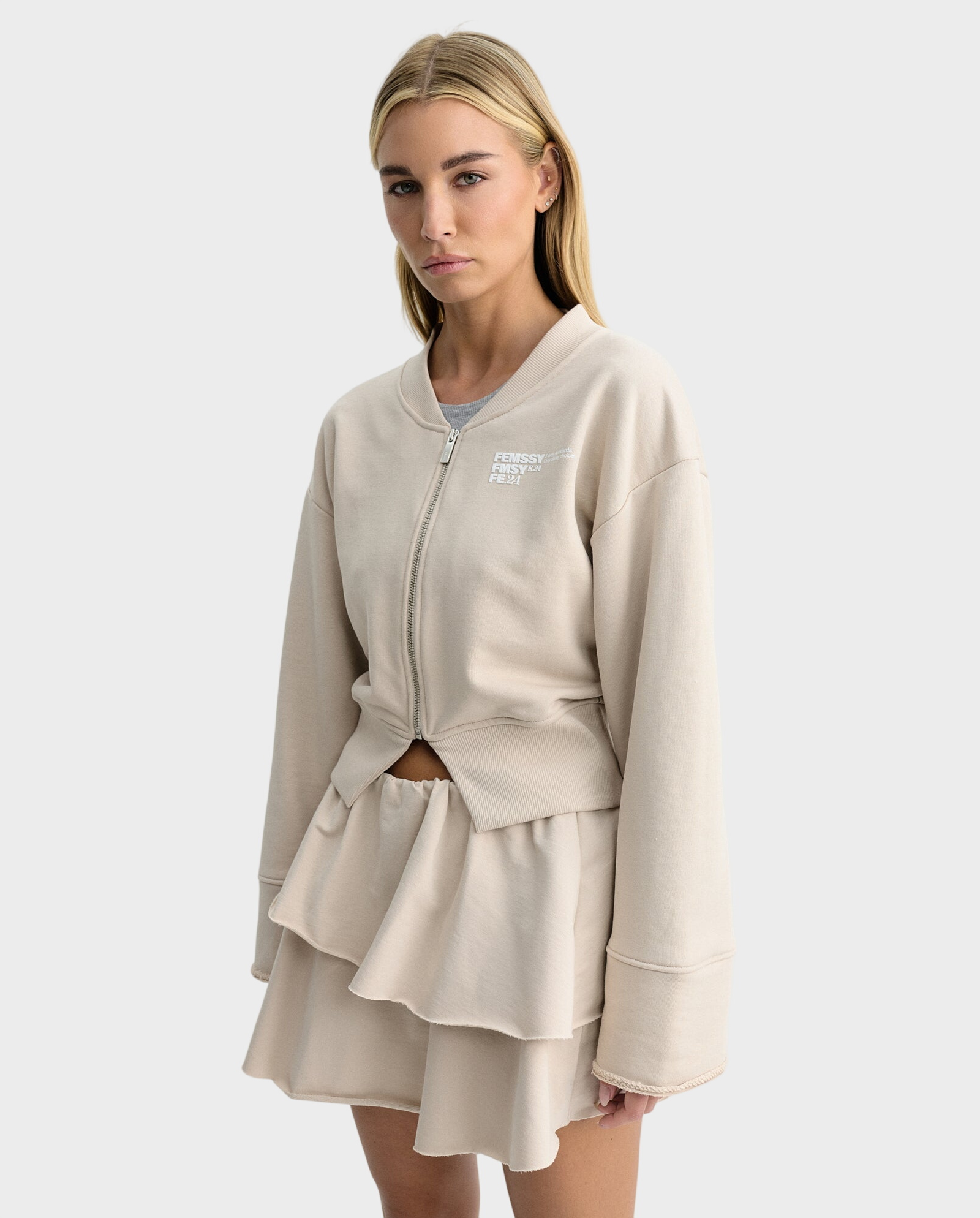 Beżowa bluza z rozcięciem Sculp - Image #2