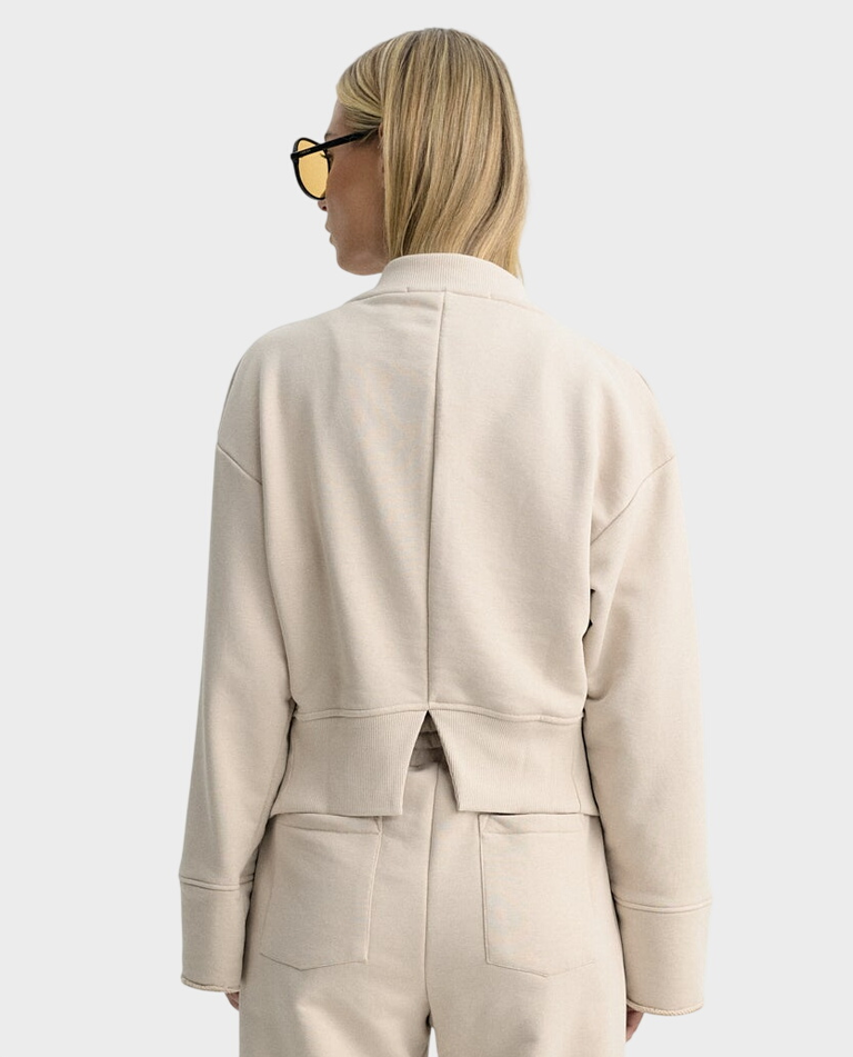 Beżowa bluza z rozcięciem Sculp - Image #3