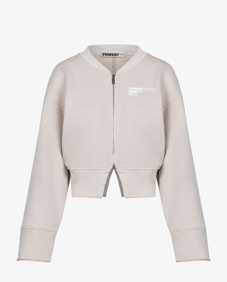 Beżowa bluza z rozcięciem Sculp - Image #4