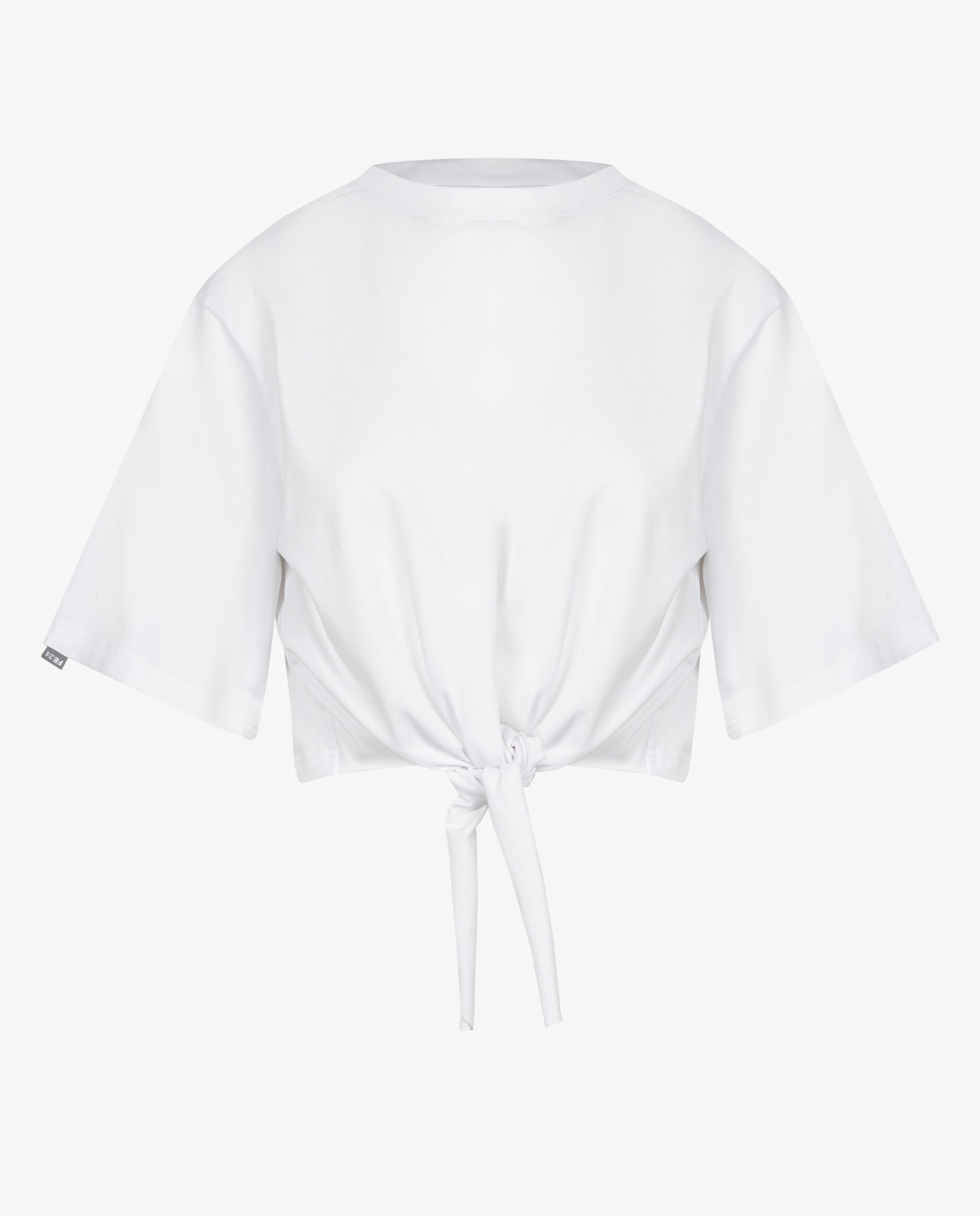 Biały t-shirt z wiązaniem Nela - Image #2