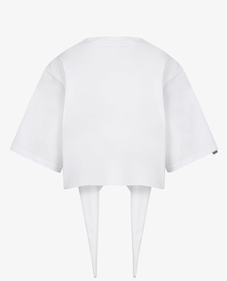 Biały t-shirt z wiązaniem Nela - Image #4