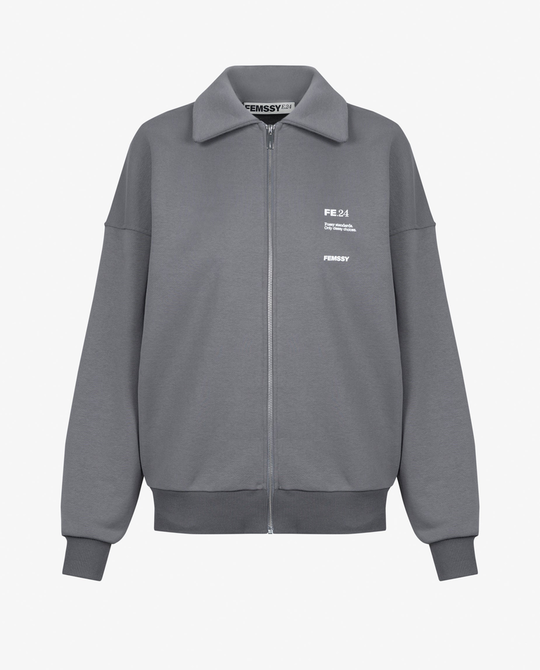 Szara bluza o luźnym kroju Form - Image #3