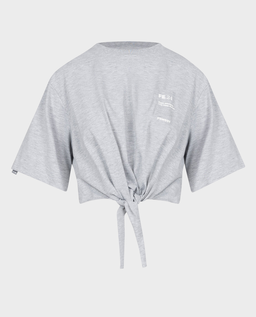 Szary t-shirt z wiązaniem Nela - Image #0
