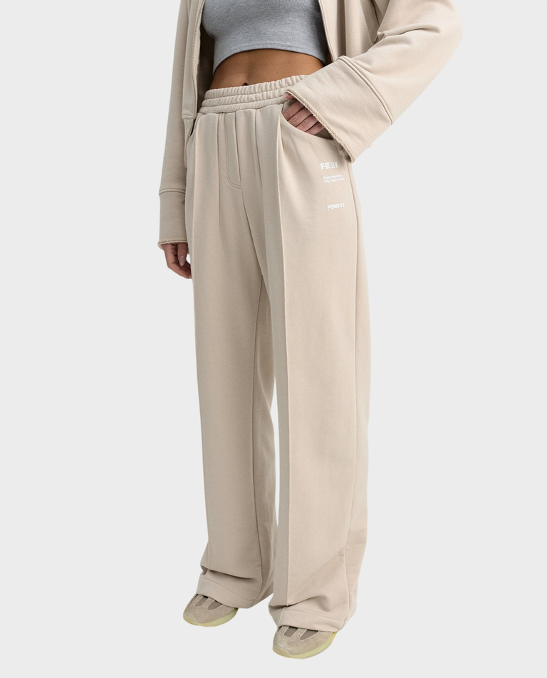 Beżowe spodnie dresowe Flow