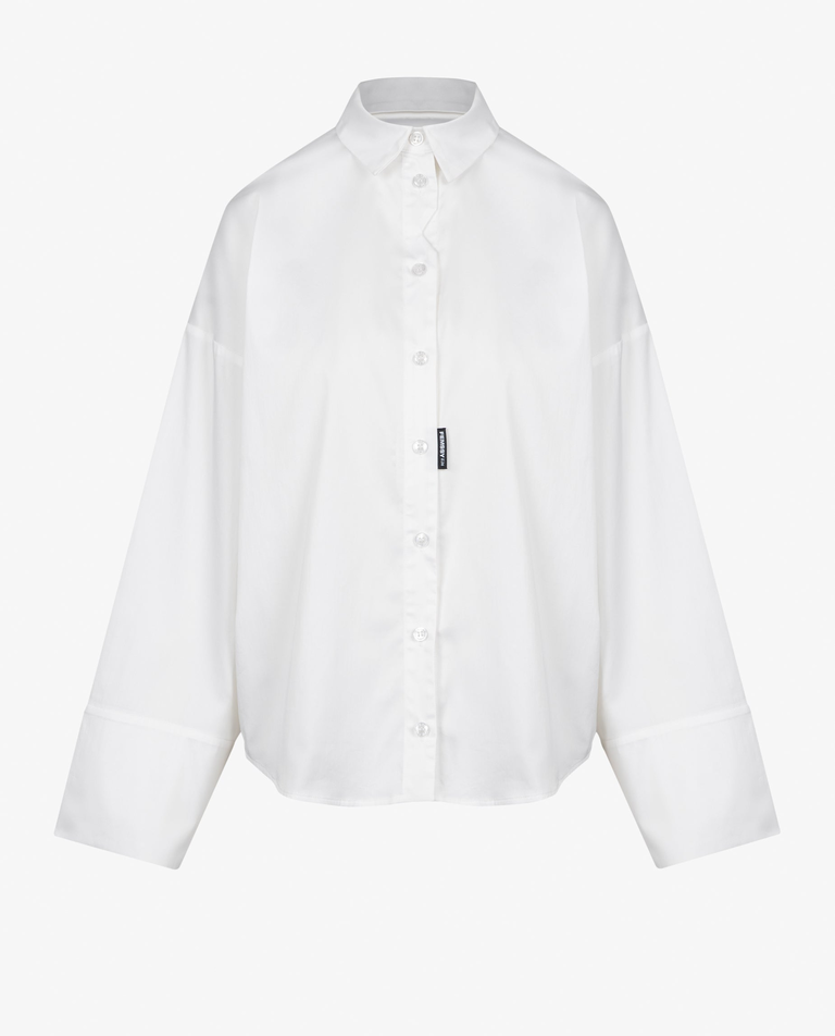 Biała koszula z napisem na plecach Clara - Image #3