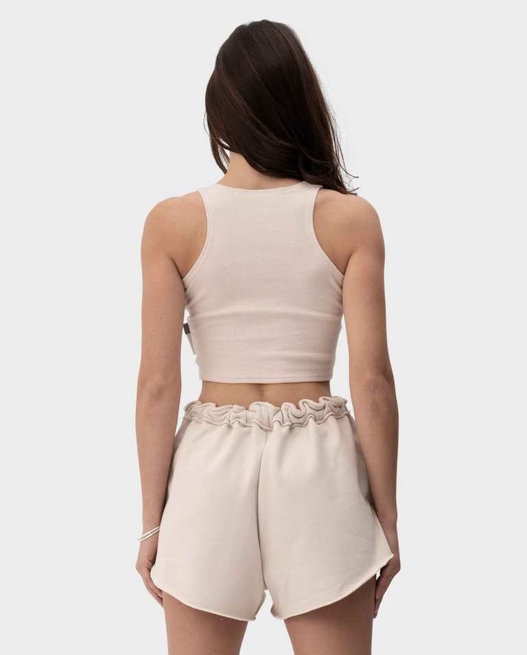 Beżowy top o krótkim kroju Midline - Image #3
