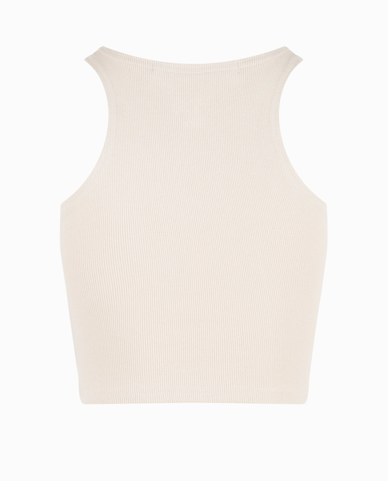 Beżowy top o krótkim kroju Midline - Image #6