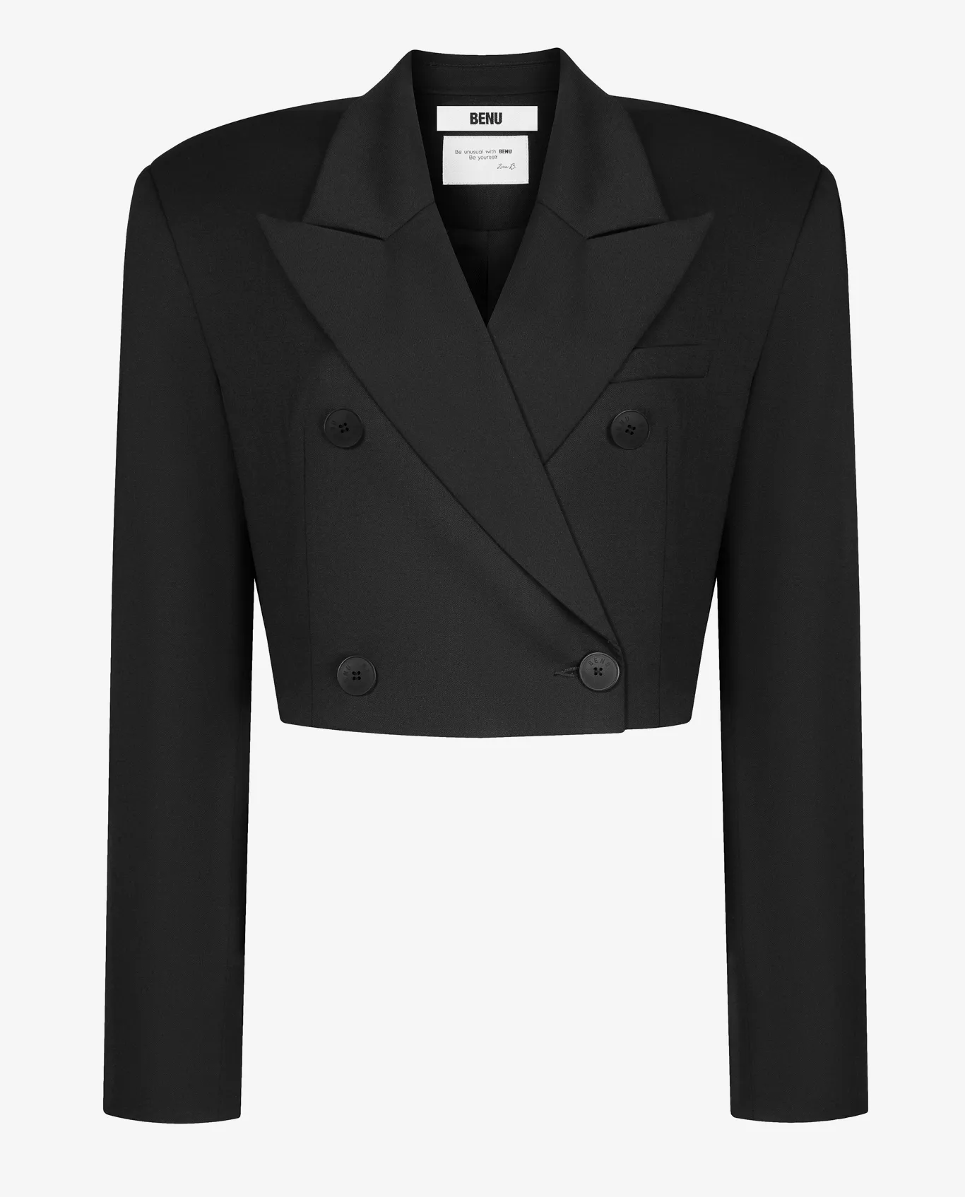 Czarna marynarka o krótkim kroju - Image #1