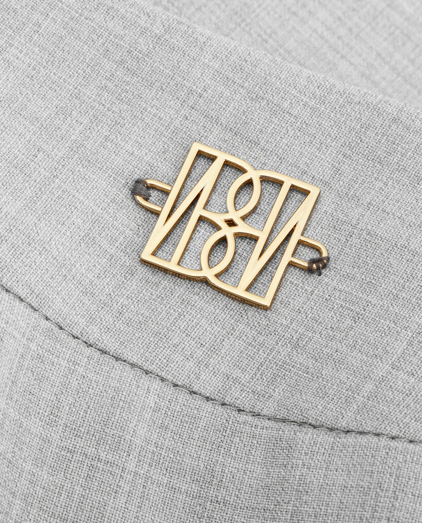 Jasnoszare spodnie z wysokim stanem - Image #4