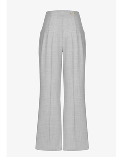 Jasnoszare spodnie z wysokim stanem - Image #5