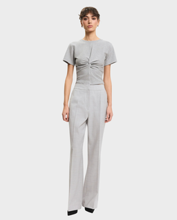 Jasnoszare spodnie z wysokim stanem - Image #2