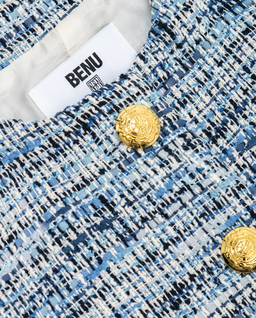 Tweedowa marynarka ze złotymi guzikami - Image #3