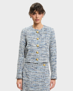 Tweedowa marynarka ze złotymi guzikami - Image #0